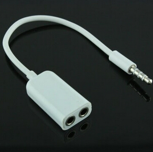 3 5mm double jack Headphone splitter for iPod iPhone 4 4S iPad2 Earphone Accessories