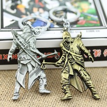 New Style fashion Cospaly Jewelry Keychain Game Assassins Creed Key Chain Game person Pendant Key Ring