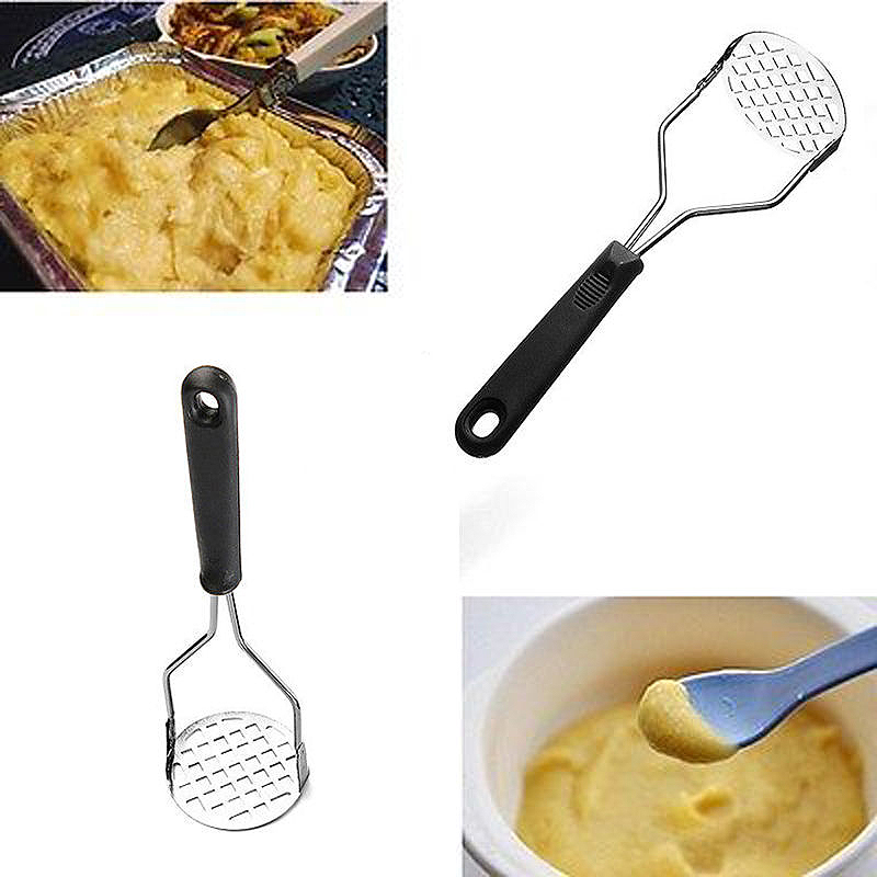 1Pc Stainless Steel Potato Ricer Handheld Vegetable Fruit Grinding Masher Multifunction Kitchen Tools Random Color