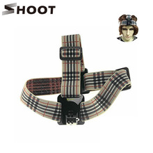 SHOOT BB Type Burberry Stripe Soft Head Strap For Gopro 2 3 4 4 Session SJ4000 SJ5000 Xiaoyi Go pro Accessories