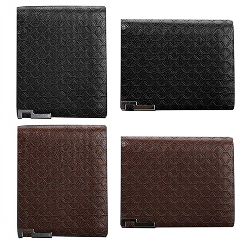 Bluelans Men s Short Faux Leather font b Tartan b font Pattern Zipper Wallet Card Money
