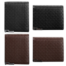 Bluelans Men’s Short Faux Leather Tartan Pattern Zipper Wallet Card Money Clutch Billfold