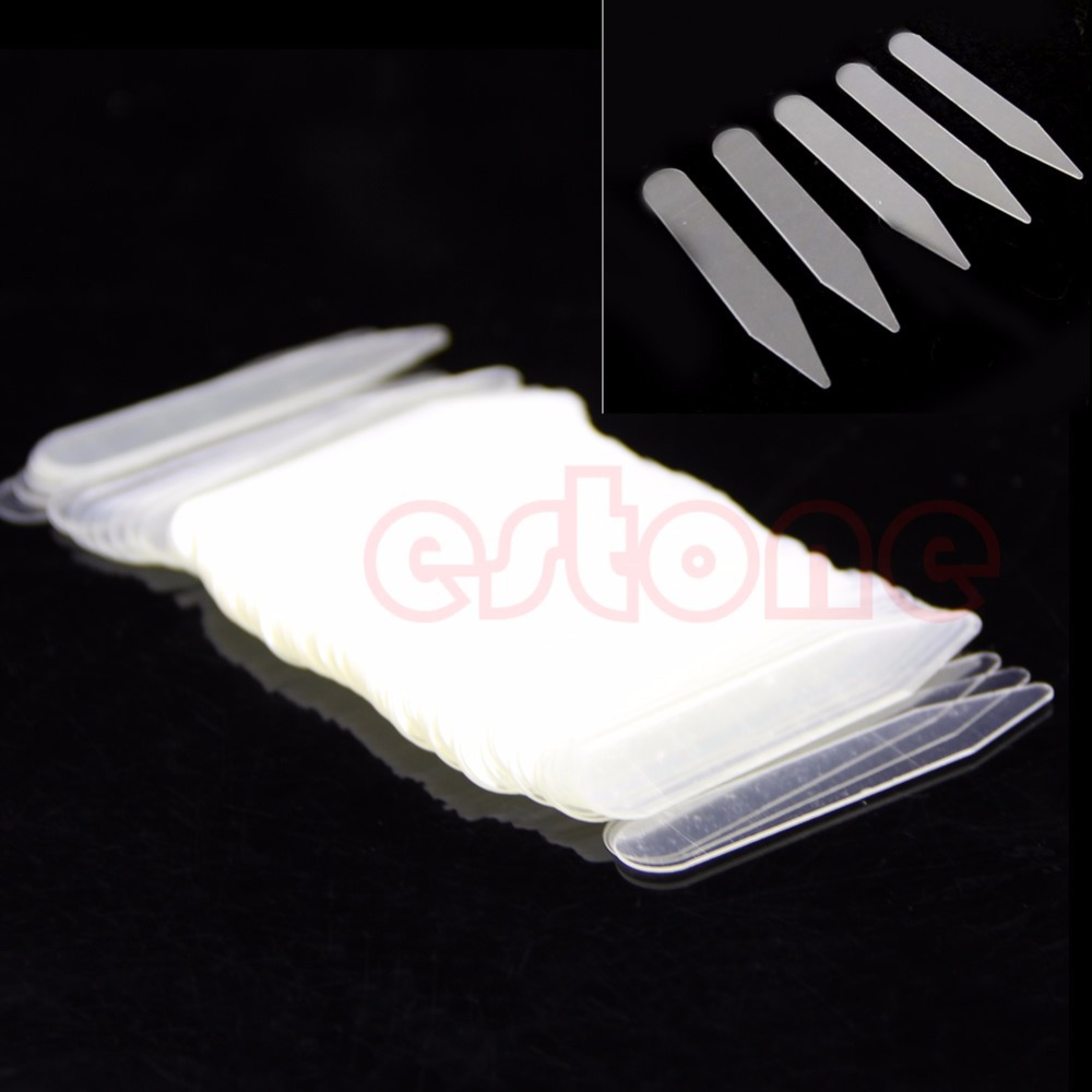 Plastic dress shirt collar stays