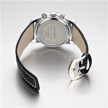 MEGIR men watch brand luxury watches the highest military 24 hour chronograph hand 6 men leather