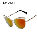 Sunglasses women female cat eye 7 colour goggles brand designer oversized metal frame sonnenbrille gafas de