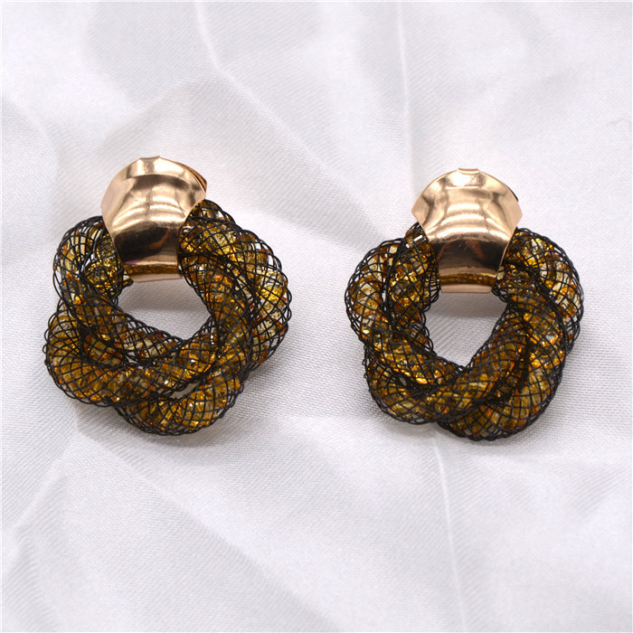Gold Stud Earrings-5
