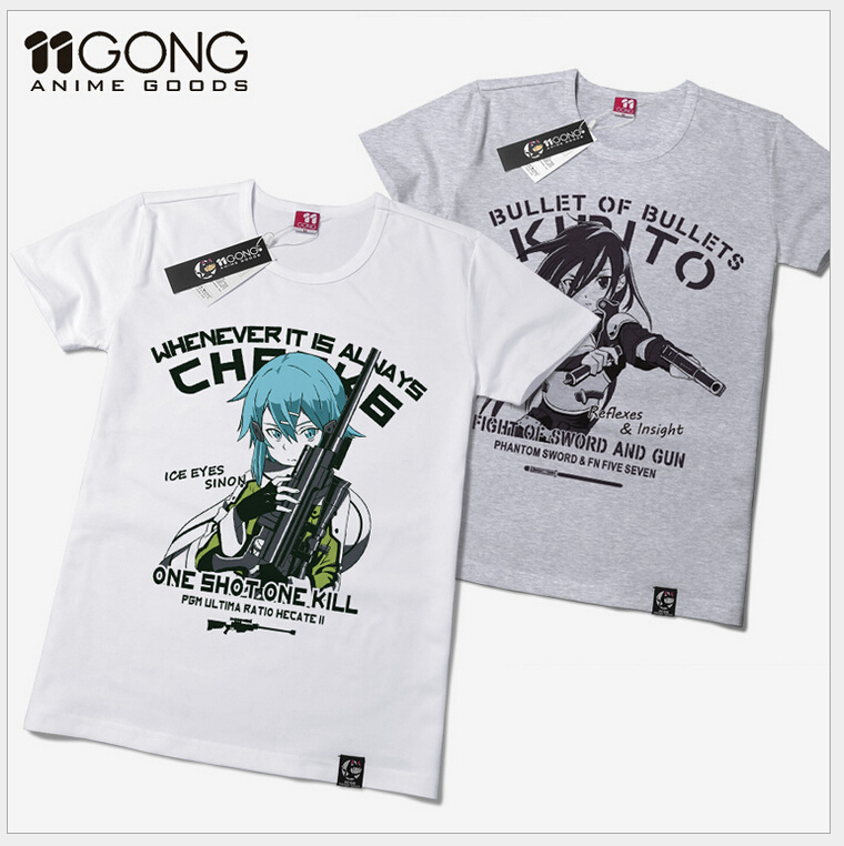 New Novelty Anime Sword Art Online T Shirt TShirt Cotton Short Sleeve SAO T shirt Men