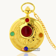 Cassio Gold Star Sailor Moon Pendant Necklace Quartz Pocket Watch Relogio Femininos Dourado P549