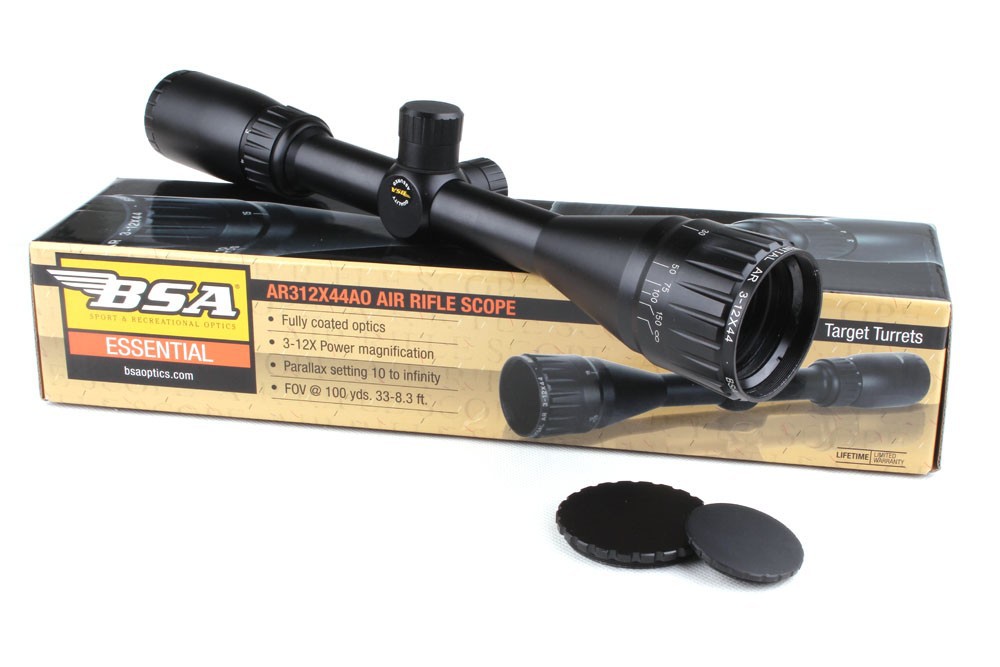 BSA Essential AR 312X44 AO Air Gun Mildot Rifle Scopes Tactical