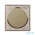 Luxury Champagne Gold Wall Switch 1 Gang Double Control Switch Simple and Fashion Round Button Switch