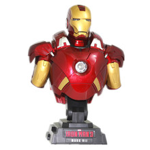 Iron Man 3 MARK VII 1/4 Scale Limted Edtion Collectible Bust Figure Model Toy with LED Light 23cm