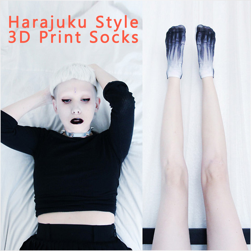 New Harajuku 2015 Women Socks 3D Totoro Animal Print Short Sock Unisex Cartoon Low Cut Ankle