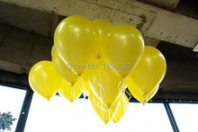 hot sale 10inch 100pc yellow color Latex Helium Inflable Ballon Wedding Party supplies And Birthday Decoration Pearl Balloon