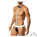 Sexy Men Lingerie Men Sexy Thong G String Brief Underwear Bowknot Funny Costume Pouch penis White