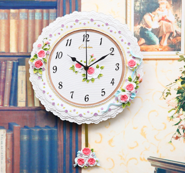 A004 diseño de la novedad del reloj de pared romántico jardÃn de ... Jardín diseño Pared