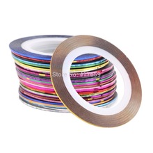 1set Mixed Colorful Beauty Rolls Striping Decals Foil Tips Tape Line DIY Design Nail Art Stickers