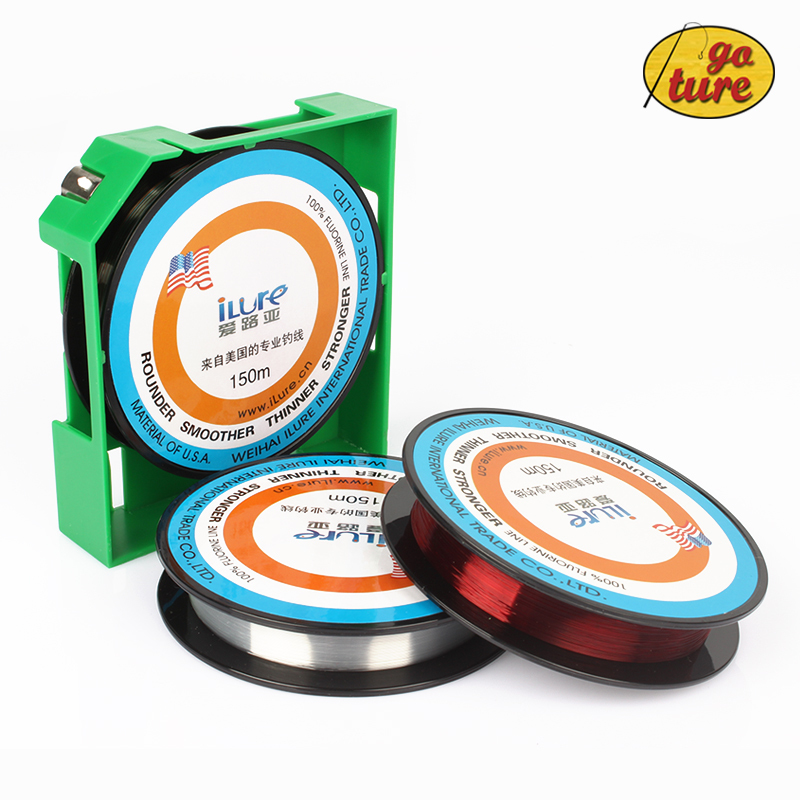 iLure 150m Fishing Line Fluorocarbon LE018 Red/Transparent/Colorful High Quality&Abrasion Resistance Fishing Rope Free Shipping