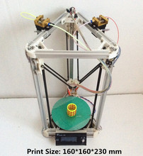 High quality new updated Dual Extruder DIY delta mental 3d printer kit Support more than 8
