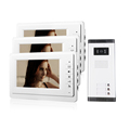 FREE SHIPPING Brand 7 Video Intercom Entry Door Phone System 3 Monitor 1 HD Doorbell Camera