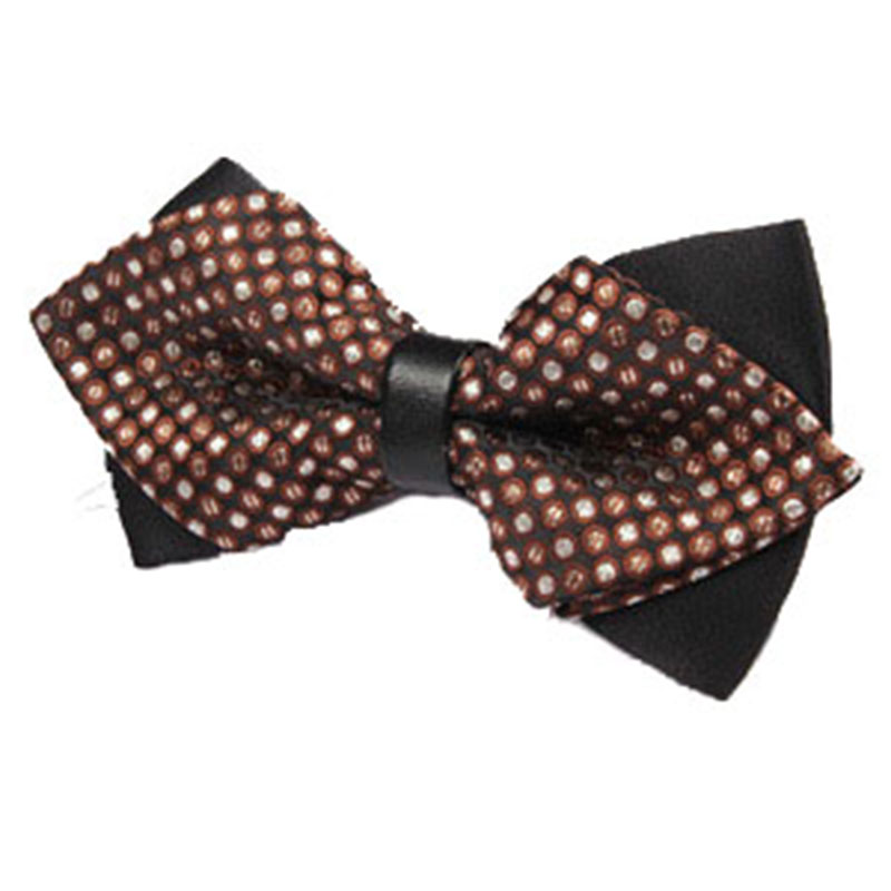 British Aristocracy Style Cravat Bowknot Men Sharp Double Bow Tie Solid Color Bow Wedding Groom Bowtie
