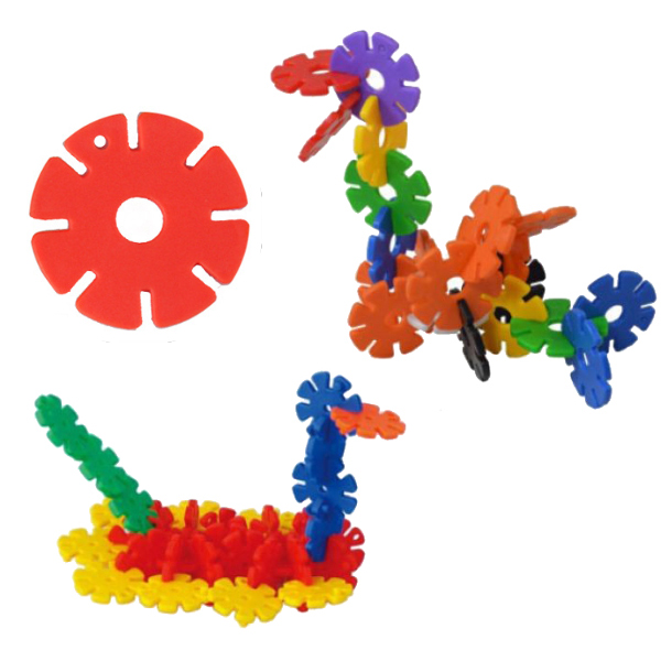 Гаджет  100 pieces Kid Multicolor Building Block toy Snowflake Toys Plastics DIY toy gifts Learning None Игрушки и Хобби