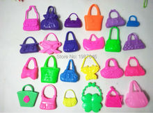 8 PCS Mix Styles Doll Bags Accessories Toy Colorized Fashion Morden Bags For Barbie Doll Birthday Xmas Gift 2016 Free Shipping