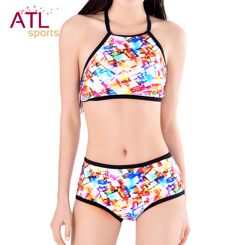 2016 Push Up High Neck High Waist Swimsuit Sexy Tankini Retro Bikini Vintage Bikini Set Women Bathing Suit Swimwear Female 2016 Push Up High Neck High Waist Swimsuit Sexy Tankini Retro Bikini Vintage Bikini Set Women Bathing Suit Swimwear Female