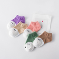 1pair 1 2T baby boat socks cartoon print pattern toddler boy girl sock candy color