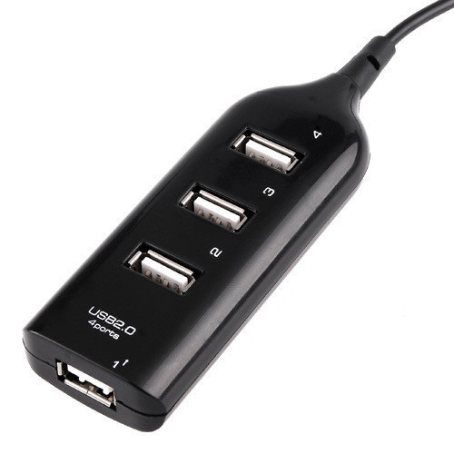 Free shipping 1pc High Speed 480Mbps 4 Port USB 2 0 Hub USB Splitter Adapter Port