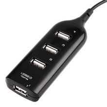 Free shipping 1pc High Speed 480Mbps 4 Port USB 2.0 Hub USB Splitter Adapter Port For Laptop PC Computer Peripherals Accessories