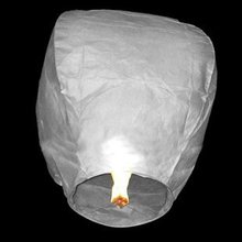 10ps/lot Free shipping white Sky Lantern Wishing Lamp flying lantern ballons BIRTHDAY WEDDING PARTY