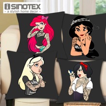 Princess 45*45cm Linen Cushion Cover Decorative Home Decor (Filling not included) 1pcs/lot