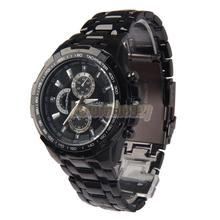 BETR Fashion Men Water Proof Watch Black Steel Band Quartz Analog Black Dial