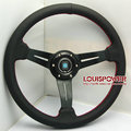 Free shipping hot 2014 new car modification leather steering wheel ND 14 inch frame bent Racing