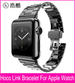 Three Pointers Model Slimfit Steel Black Link Bracelet Watchband For Apple Watch 42mm 38mm With Great