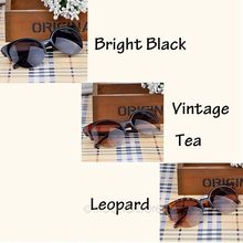 Vintage Semi Rimless Half Frame Women Sunglasses Inspired Round Circle Cat Eye Sun Glasses oculos de