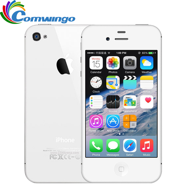 Оригинальный Разблокирована Apple iPhone 4S Телефон 8 ГБ/16 ГБ/32 ГБ ROM GSM WCDMA WIFI GPS 3.5 ''8MP Камеры мобильный Телефон Используется iphone4s