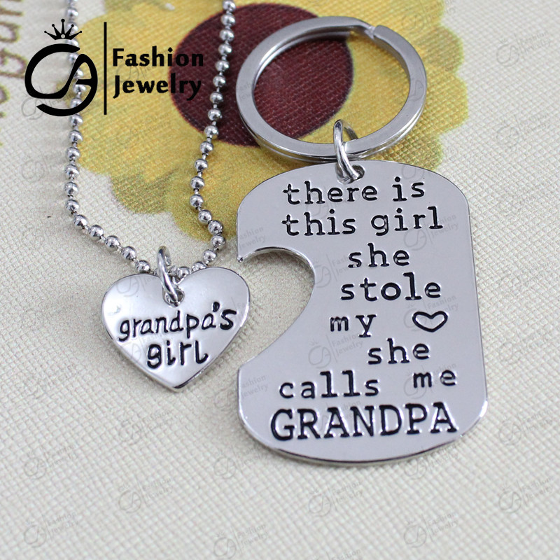 grandpa\'s girl keychain