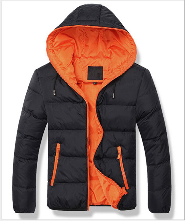 2015 New Winter Jacket Men s Hooded Wadded Coat Outerwear Male Slim Casual Cotton Outdoors Down