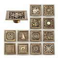 New Arrival Antique Brass 12 12cm Square Floor Drain Shower Drain Bathroom Furniture HJ 8701T