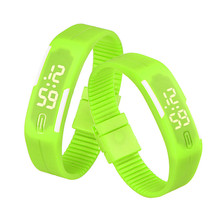 Roman Fashion Men Candy Silicone Strap Touch Womens Rubber LED Watch Date Sports Bracelet Digital Wrist