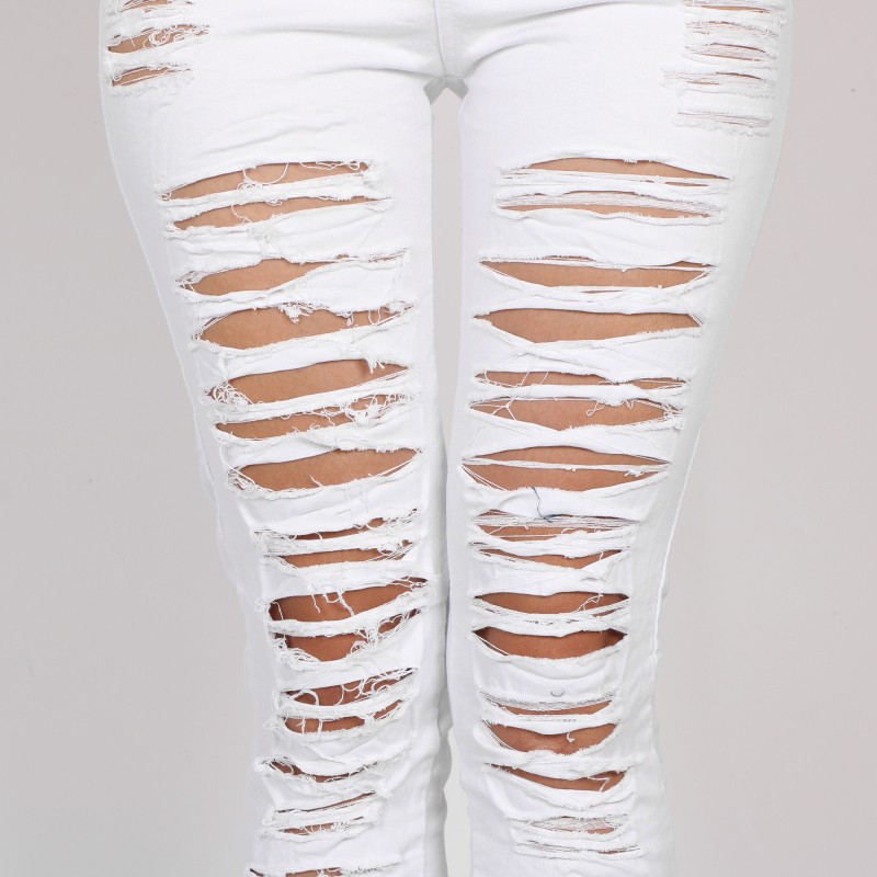 women white denim pants