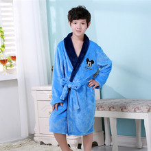 2016 Cartoon Kitty Cat Mickey Children Flannel Robe 4 Styles Children Night Wear Soft Kid Pajamas Peignoir Enfant Baby Bathrobe
