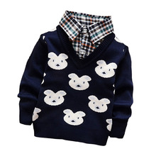 2015 new fall Two sets 100 good quality boys and girls cardigan sweater coat Children s