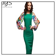 2015-new-fashion-women-s-work-wear-stitching-vintage-full-sleeve-cusual-print-dress-slim-vestido