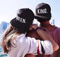 Hot Sale KING QUEEN Embroidery Snapback Hat Acrylic Men Women Couple Baseball Cap Gifts Fashion Hip