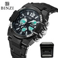 Men s Quartz Digital Watches Brand Sports Watches BINZI S Shock Relojes LED Military Waterproof Wristwatches