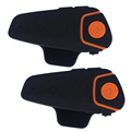 2 pcs Waterproof 100 Motorcycle Moto Wireless Bluetooth Helmet Intercom Interphone Headset with FM function BT