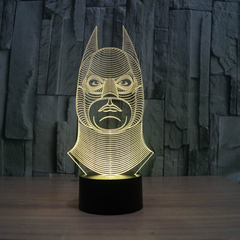 JC-2834  Amazing 3D Illusion led Table  Lamp Night Light with batman shape