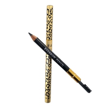 Hot High Quality Leopard Brown Eyebrow Pencil Pen With Brush Makeup Cosmetics free shipping